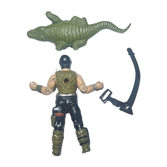 1987 Vtg G.I. GI Joe ARAH Cobra Croc Master v1 3.75 Action Figure Crocodile 80s - Picture 2 of 2